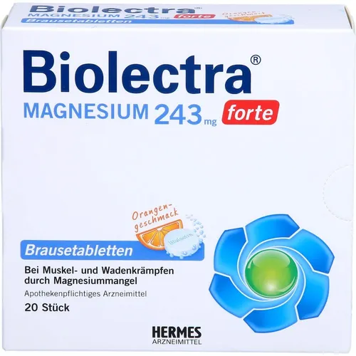 Biolectra - Magnesium 243 mg forte Orange Brausetabletten Mineralstoffe
