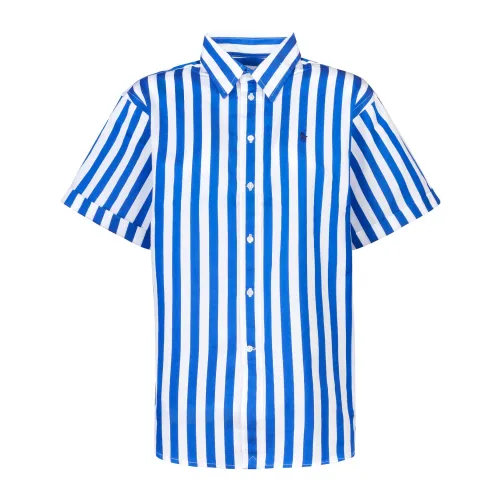Blau/Weißes Polo-Shirt Polo Ralph Lauren