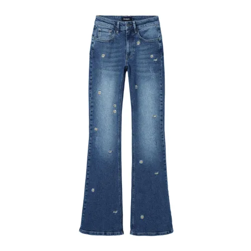 Blaue abgenutzte Effekt-Jeans Desigual