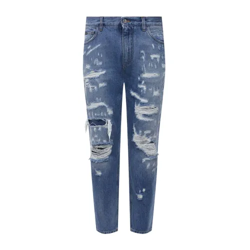Blaue Baumwoll-Denim-Jeans für Herren Dolce & Gabbana