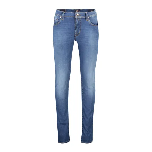 Blaue Denim 5-Pocket Jeans Tramarossa