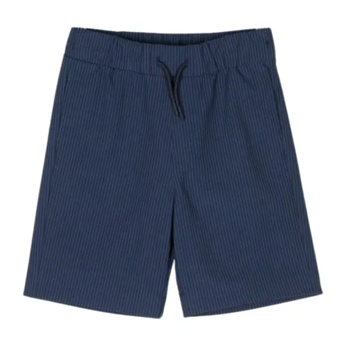 Blaue Gestreifte Bermuda Shorts für Kinder Kenzo