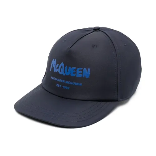 Blaue Hüte von Alexander McQueen Alexander McQueen
