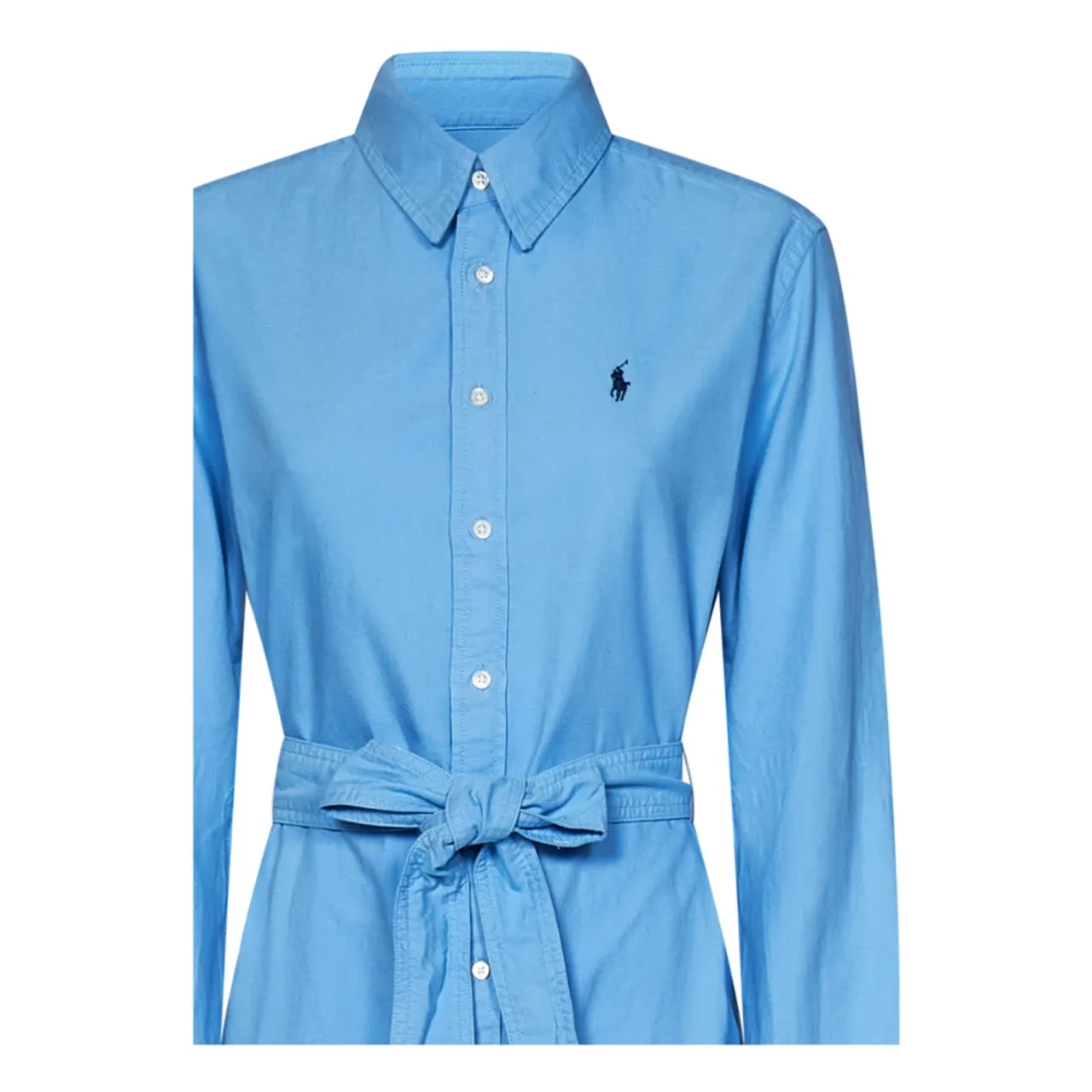 Blaue Kleider mit Pony-Stickerei Polo Ralph Lauren