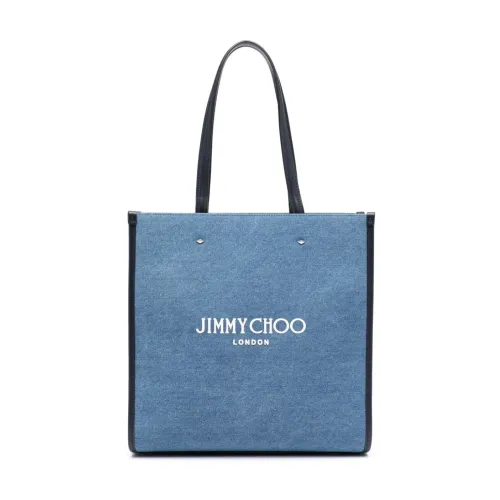 Blaue Leder Studded Tasche Jimmy Choo
