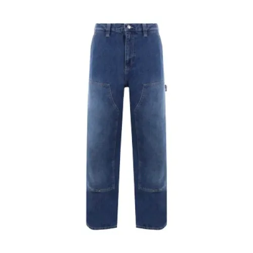 Blaue Oversize Workwear Jeans Stüssy