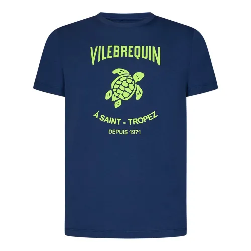 Blaue Rippstrick Crew Neck T-shirts und Polos,T-Shirts Vilebrequin