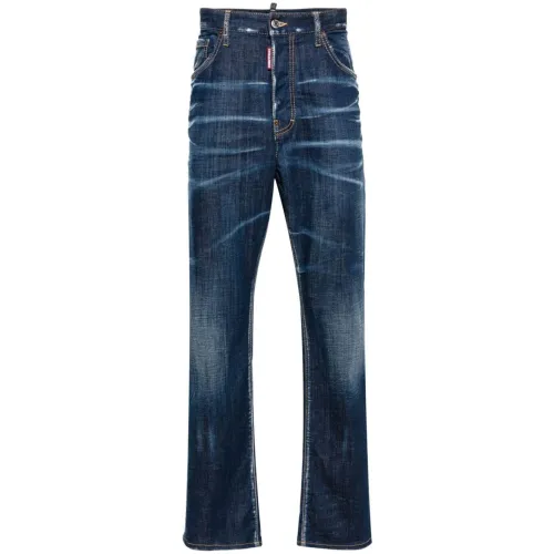 Blaue Skinny Jeans aus Stretch-Baumwolle Dsquared2