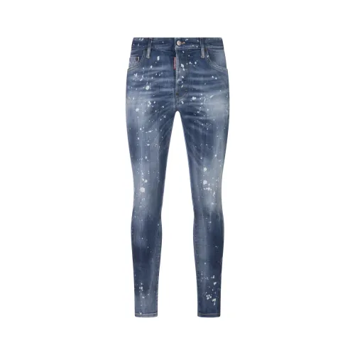 Blaue Skinny Jeans Mittelwaschung Dsquared2