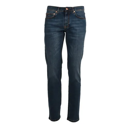 Blaue Slim Jeans aus Denim für Herren Harmont & Blaine