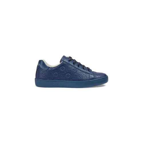 Blaue Sneakers mit Double G Motiv Gucci