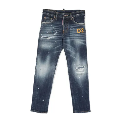 Blaue Stonewashed Denim Jeans Dsquared2