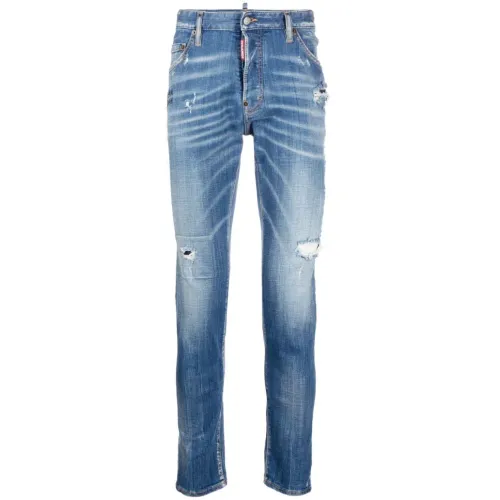 Blaue zerrissene Skinny Jeans Dsquared2