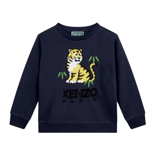 Blauer Tigerpullover Kenzo