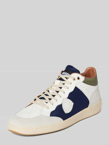 Blauer USA Ledersneaker im Colour-Blocking-Design Modell 'MURRAY' in Weiss