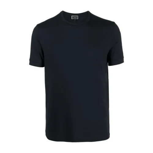 Blaues Crew-neck T-Shirt und Polo Giorgio Armani