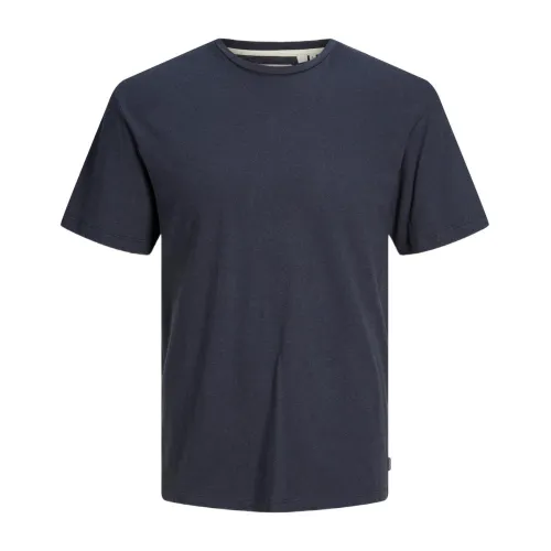 Blaues Einfarbiges Kurzarm T-Shirt Jack & Jones
