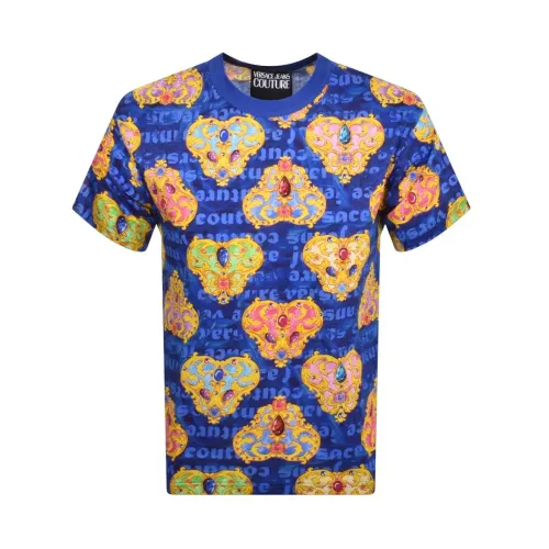 Blaues Heart Couture Tee Versace Jeans Couture
