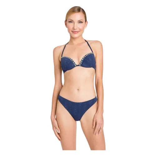 Blaues Sea Push-up Bikini Set Twinset