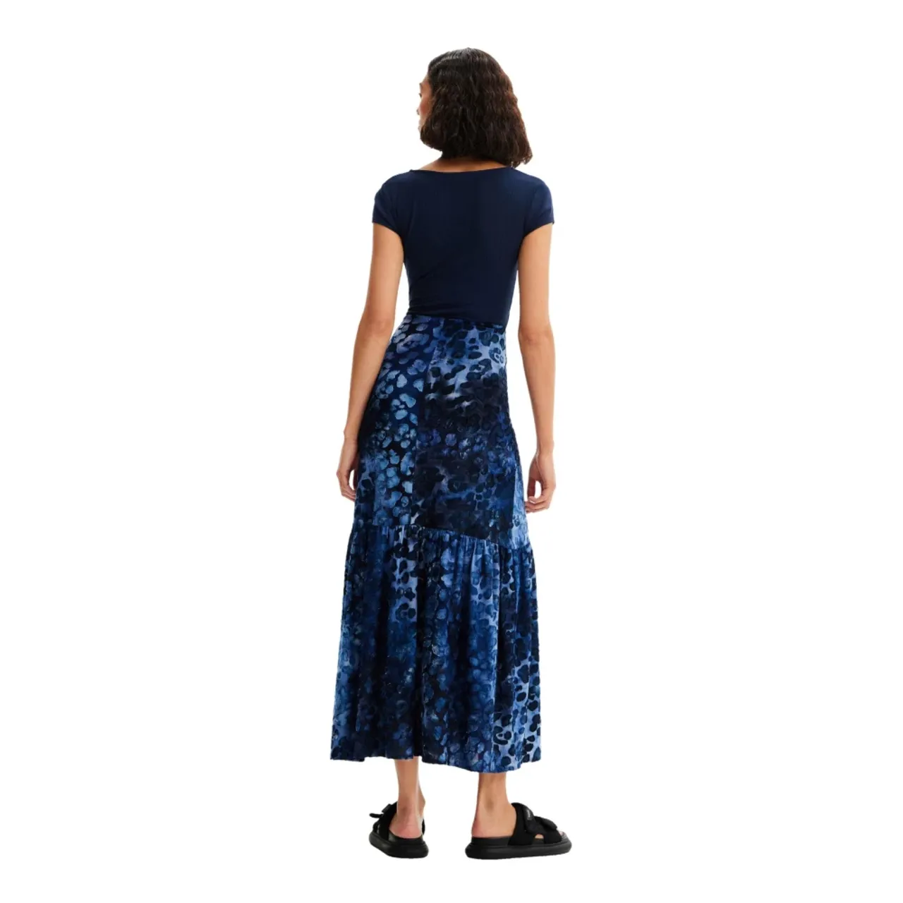 Blaues VAusschnitt Kleid für Frauen Desigual