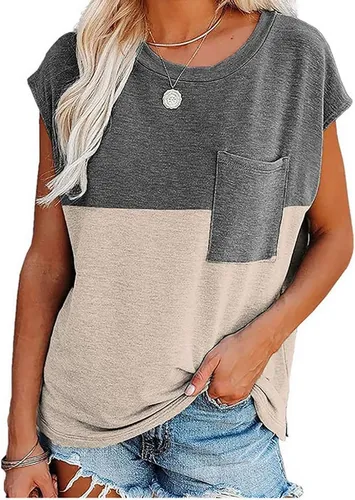 BlauWave Kurzarmshirt T-Shirt Damen Shirt Oberteile für Damen (1-tlg., Kurzarm Sommer Rundhals mit Tasche) Geeignet für tägliche Reisen