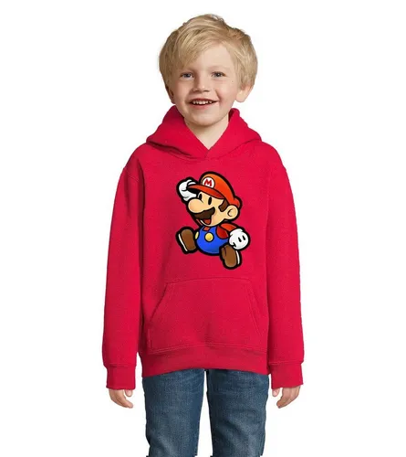 Blondie & Brownie Hoodie Kinder Jungen Mädchen Mario Retro Konsole Gaming Luigi Yoshi Super mit Kapuze