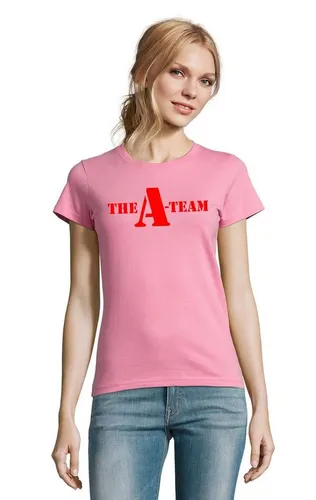 Blondie & Brownie T-Shirt Damen A Team Logo Print Van Bus Murdock Hannibal Serie