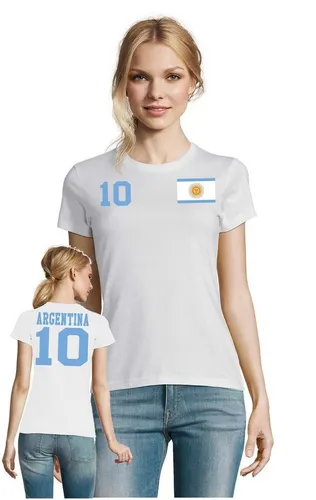 Blondie & Brownie T-Shirt Damen Argentinien Sport Trikot Fußball Handball Weltmeister America