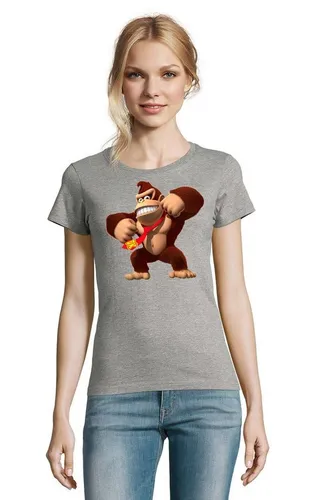 Blondie & Brownie T-Shirt Damen Donkey Kong Gorilla Affe Retro Konsole