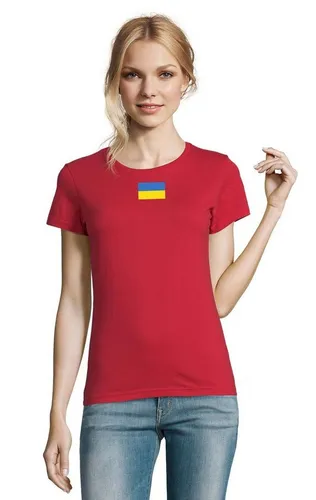 Blondie & Brownie T-Shirt Damen Selenskyj Kreuz Ukraine Ukraine Nato Peace Print