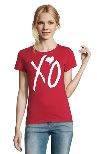 Blondie & Brownie T-Shirt Damen XO Kisses Hugs Weeknd Starboy Musik Fan Festival