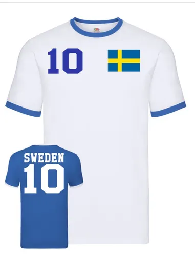 Blondie & Brownie T-Shirt Herren Schweden Sweden Sport Trikot Fußball Meister WM Europa EM
