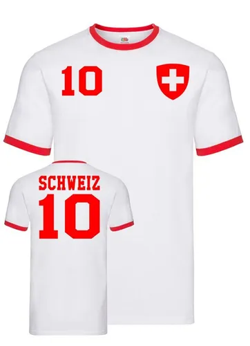 Blondie & Brownie T-Shirt Herren Schweiz Swiss Sport Trikot Fußball Meister WM Europa EM