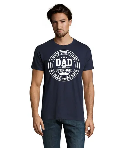 Blondie & Brownie T-Shirt Herren Stap Dad Stiefvater Papa Vater Tag Rundhals