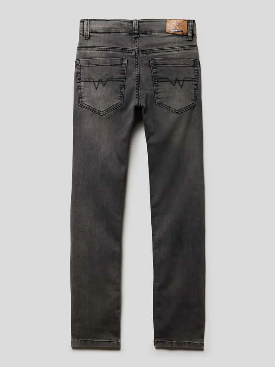 Blue Effect Jeans mit Label-Patch Modell 'Nos' in Mittelgrau Melange