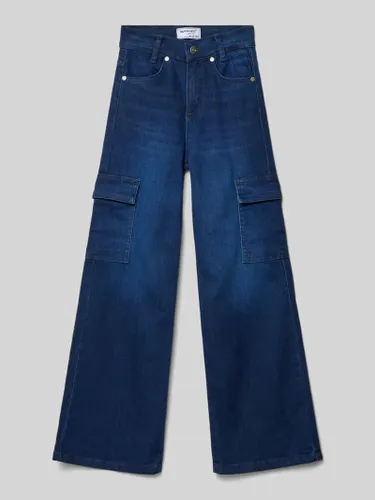 Blue Effect Loose Fit Jeans mit Cargotaschen in Dunkelblau