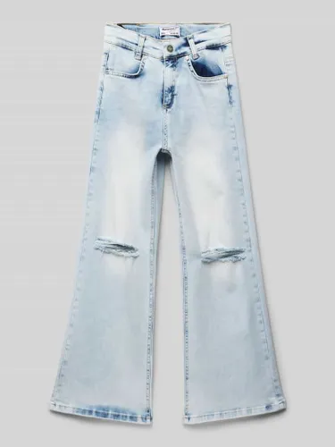 Blue Effect Wide Leg Jeans in Hellblau