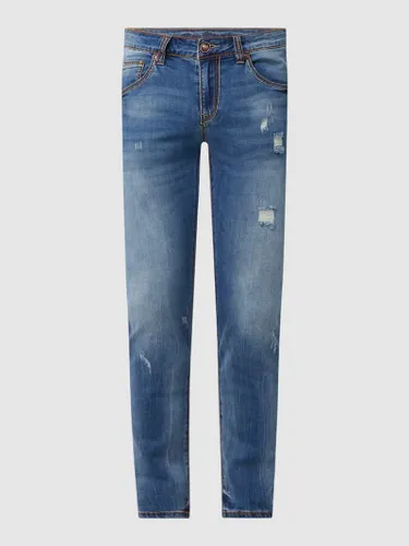Blue Monkey Slim Fit Jeans mit Stretch-Anteil Modell 'Gordan' in Blau