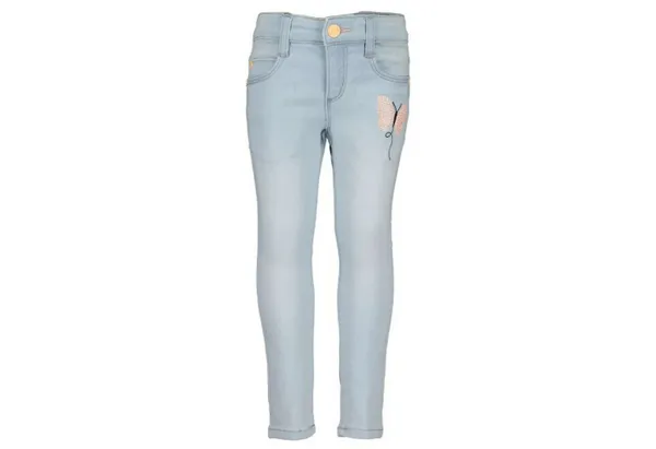 Blue Seven 5-Pocket-Hose Kinder Mädchen Hose Jog-Jeans mit Schmetterling-Pailletten-Stickerei