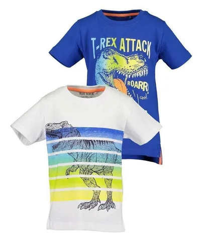 Blue Seven T-Shirt Jungen Shirts bedruckt 2er-Pack (2-tlg) mit Frontprint