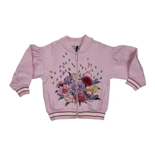 Blumen-Zip-Sweatshirt. Monnalisa