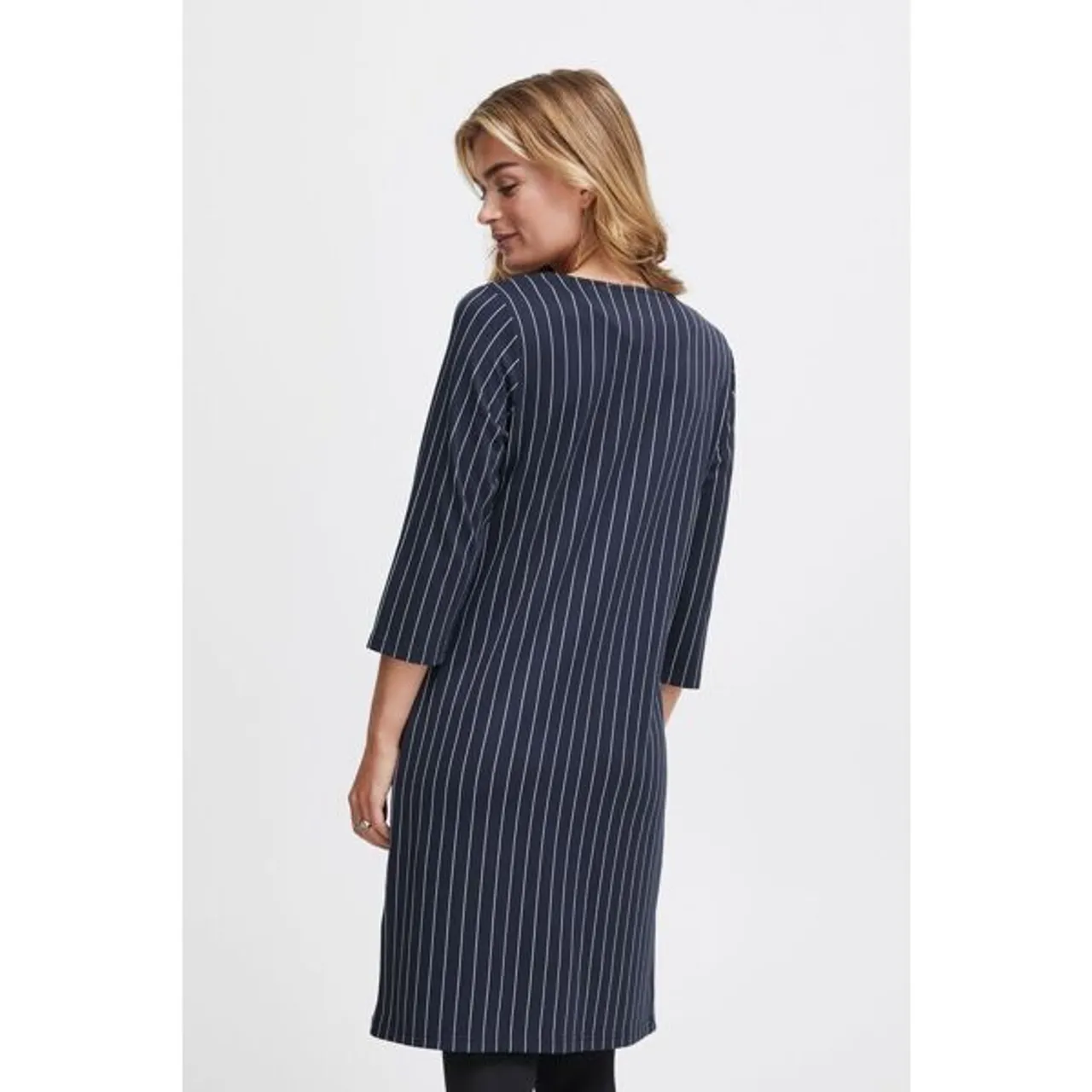Blusenkleid FRANSA "Fransa FRBLENDA" Gr. x l, US-Größen, blau (navy blazer stripe mi) Damen Kleider Blusenkleider