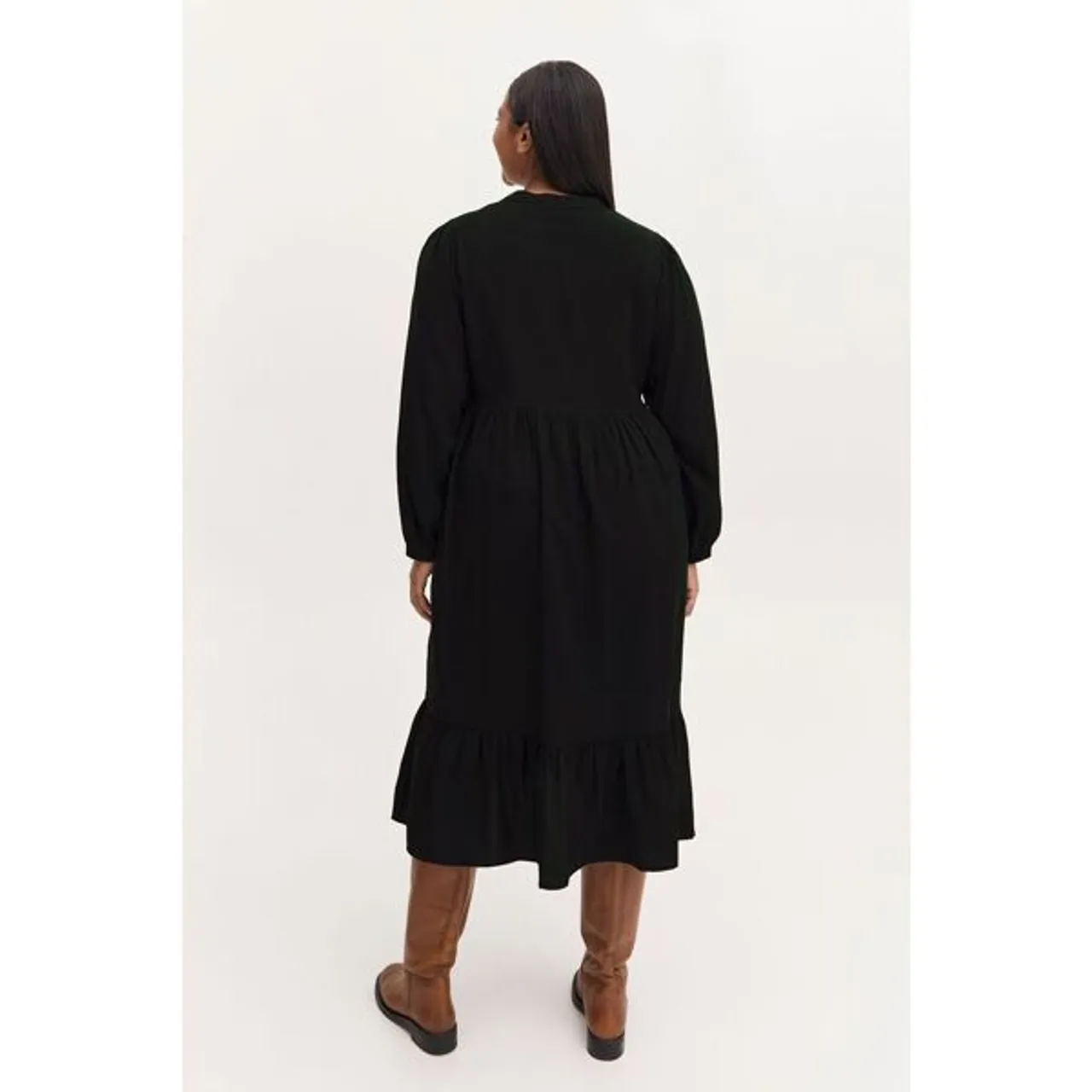 Blusenkleid FRANSA "Fransa FRLUX" Gr. 46, EURO-Größen, schwarz (black) Damen Kleider Blusenkleider