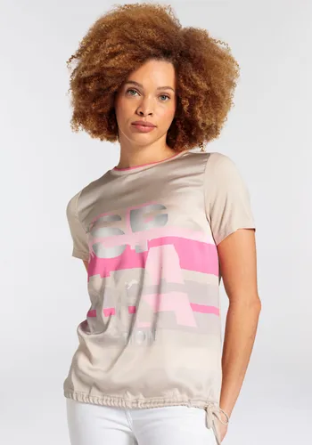 Blusenshirt BOYSEN'S Gr. 44, pink (beige, pink) Damen Shirts Blusenshirts