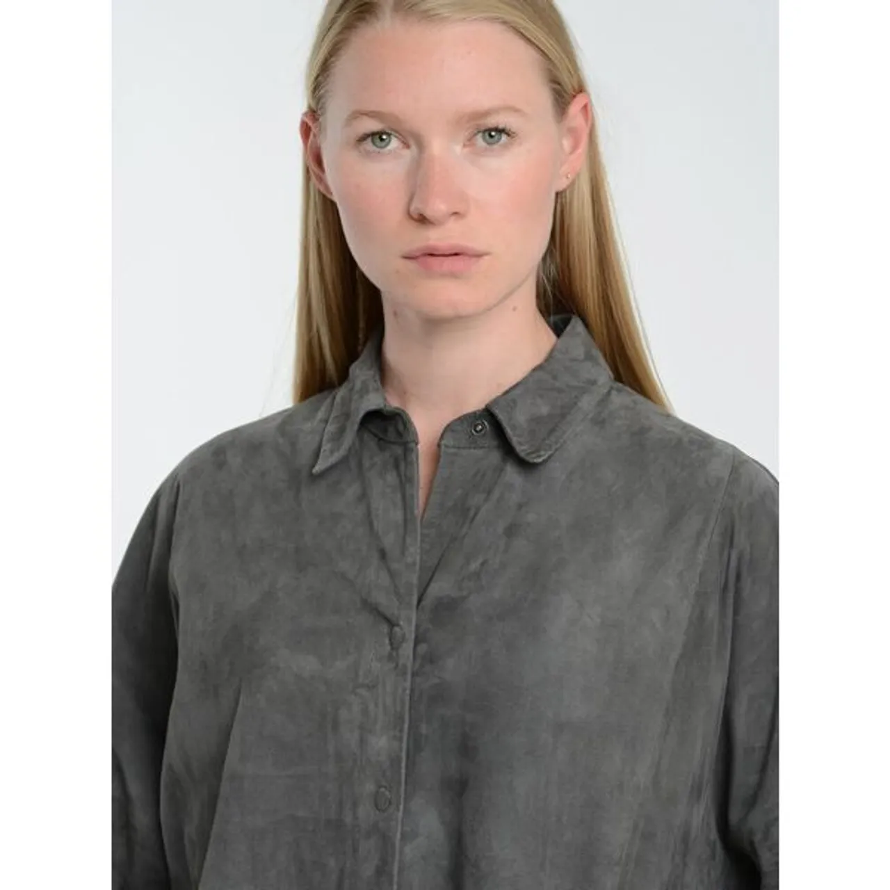 Blusenshirt JAGGER & EVANS "42021282" Gr. XL, grau (anthracite) Mädchen Shirts Blusenshirts