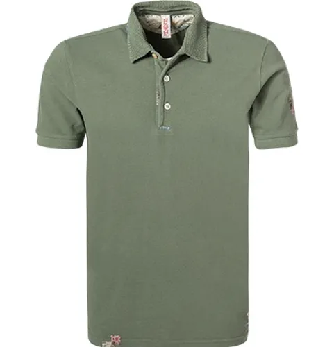 BOB Herren Polo-Shirt grün Baumwoll-Piqué
