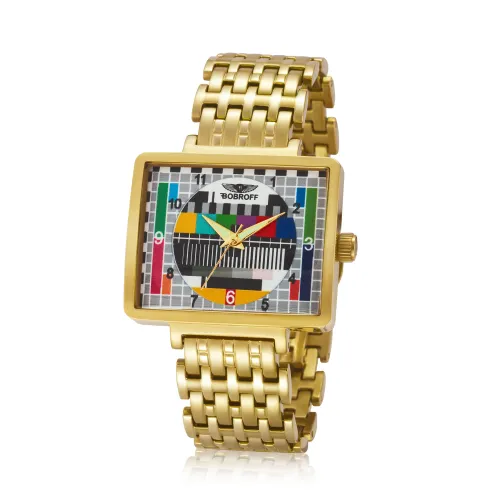 Bobroff Damen Analog Quarz Uhr mit Edelstahl Armband BF0036