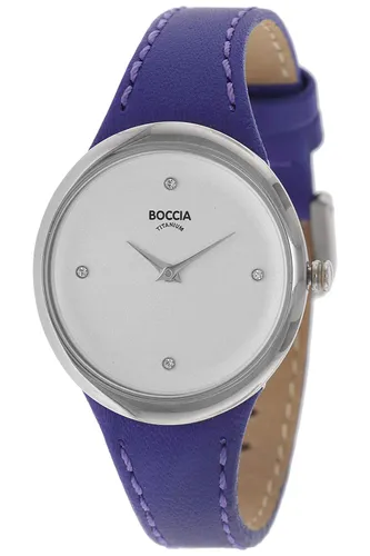 Boccia Damen Analog Quarz Uhr mit Leder Armband 3276-11