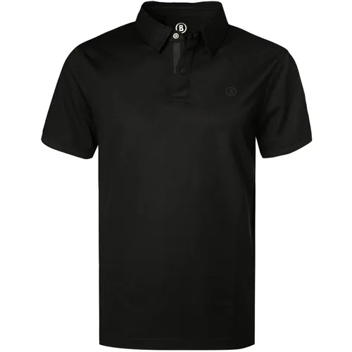 BOGNER Herren Polo-Shirt schwarz Baumwoll-Piqué