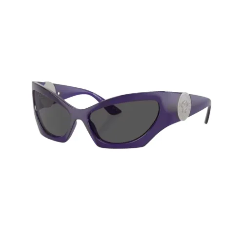 Bold Wpap-Around #39;0Ve4450#39; Sonnenbrillen / Transparentes Violett Versace